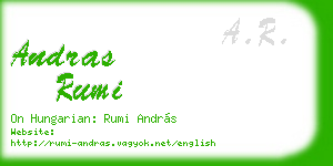 andras rumi business card
